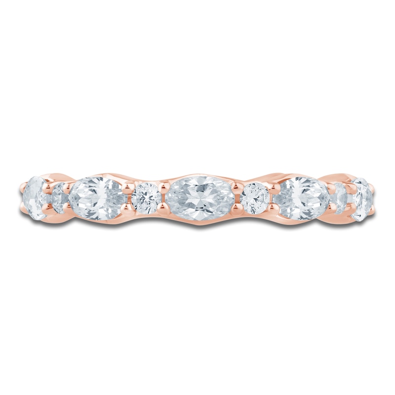 Main Image 3 of Pnina Tornai Round & Oval-Cut Lab-Created Diamond Eternity Band 2 ct tw 14K Rose Gold