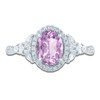 Thumbnail Image 3 of Pnina Tornai Oval-Cut Natural Light Amethyst & Diamond Engagement Ring 5/8 ct tw 14K White Gold
