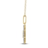 Thumbnail Image 3 of Diamond Stretching Cat Medallion Necklace 1/4 ct tw 10K Yellow Gold 18"