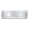 Thumbnail Image 3 of Men's Brushed Center Milgrain Wedding Band 14K White Gold 7mm
