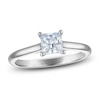 Thumbnail Image 1 of Princess-Cut Lab-Grown Diamond Solitaire Plus Engagement Ring 7/8 ct tw Platinum (VS2/F)