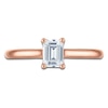 Thumbnail Image 3 of Emerald-Cut Lab-Grown Diamond Solitaire Plus Engagement Ring 7/8 ct tw 18K Rose Gold (VS2/F)