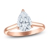 Thumbnail Image 1 of Pear-Shaped Lab-Grown Diamond Solitaire Plus Engagement Ring 1-5/8 ct tw 18K Rose Gold (VS2/F)