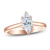 Thumbnail Image 1 of Marquise-Cut Lab-Created Diamond Solitaire Plus Engagement Ring 1 ct tw 18K Rose Gold (VS2/F)