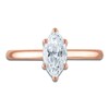 Thumbnail Image 3 of Marquise-Cut Lab-Created Diamond Solitaire Plus Engagement Ring 1 ct tw 18K Rose Gold (VS2/F)