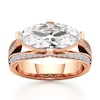 Thumbnail Image 1 of J'Lure Lab-Grown Diamond Moval Old-Cut Engagement Ring 3-1/2 ct tw 18K Rose Gold