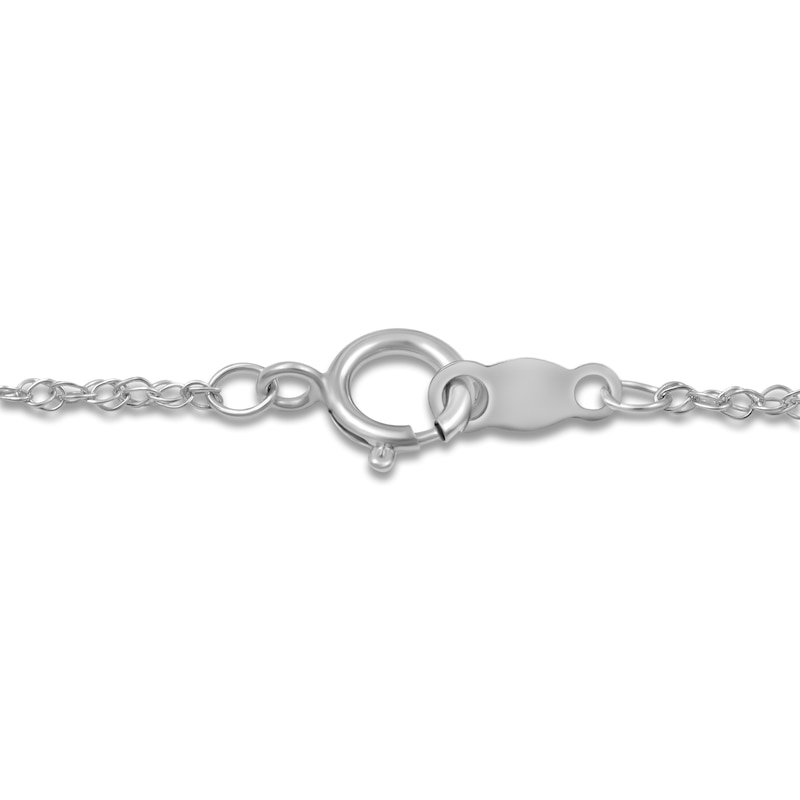 Main Image 3 of Lab-Grown Diamond Cross Necklace 1 ct tw 14K White Gold 18"