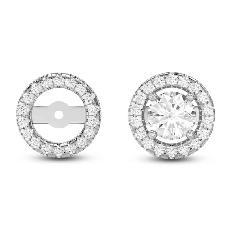 Main Image 1 of Lab-Grown Diamond Earring Jackets 1/5 ct tw 10K White Gold (Jacket Only)