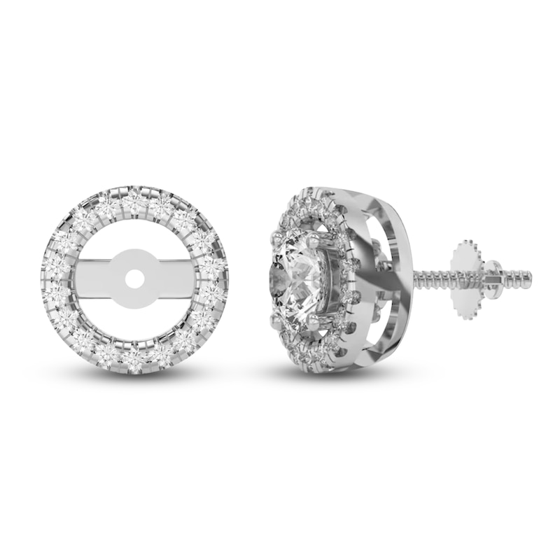 Main Image 2 of Lab-Grown Diamond Earring Jackets 1/5 ct tw 10K White Gold (Jacket Only)