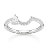Thumbnail Image 1 of J'Lure Pear Step-Cut Lab-Grown Diamond Contour Wedding Band 3/8 ct tw 18K White Gold