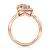 Thumbnail Image 2 of J'Lure Hexagon Step-Cut Lab-Grown Diamond Half-Halo Engagement Ring 2 ct tw 18K Rose Gold