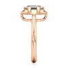Thumbnail Image 3 of J'Lure Hexagon Step-Cut Lab-Grown Diamond Half-Halo Engagement Ring 2 ct tw 18K Rose Gold