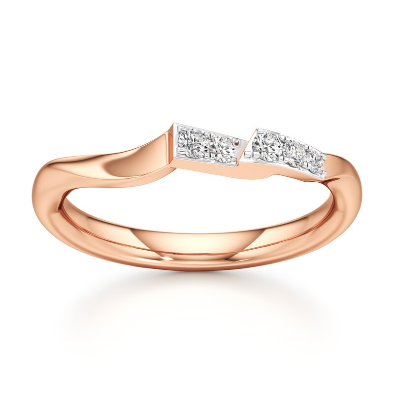 Main Image 1 of J'Lure Lab-Grown Diamond Wedding Band 1/8 ct tw 18K Rose Gold