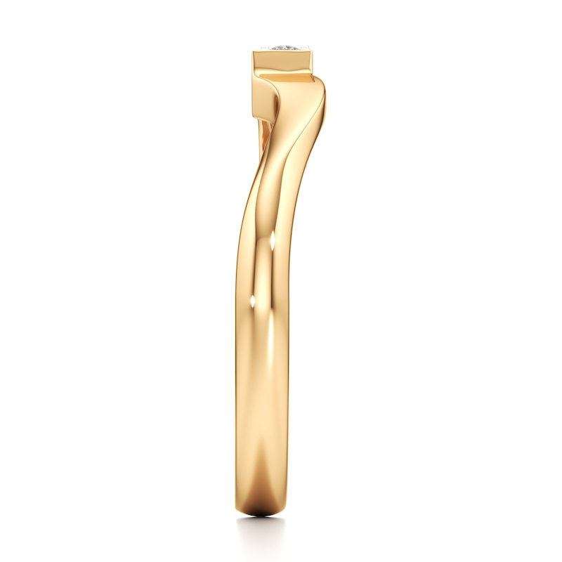 Main Image 3 of J'Lure Lab-Grown Diamond Wedding Band 1/6 ct tw 18K Yellow Gold