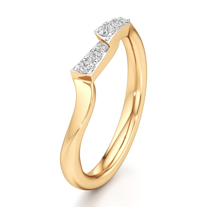 Main Image 4 of J'Lure Lab-Grown Diamond Wedding Band 1/6 ct tw 18K Yellow Gold