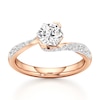 Thumbnail Image 1 of J'Lure Hexagon Brilliant-Cut Lab-Grown Diamond Bypass Engagement Ring 1-3/8 ct tw 18K Rose Gold