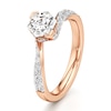 Thumbnail Image 4 of J'Lure Hexagon Brilliant-Cut Lab-Grown Diamond Bypass Engagement Ring 1-3/8 ct tw 18K Rose Gold