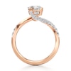 Thumbnail Image 2 of J'Lure Octagon Step-Cut Lab-Grown Diamond Bypass Engagement Ring 1-1/3 ct tw 18K Rose Gold