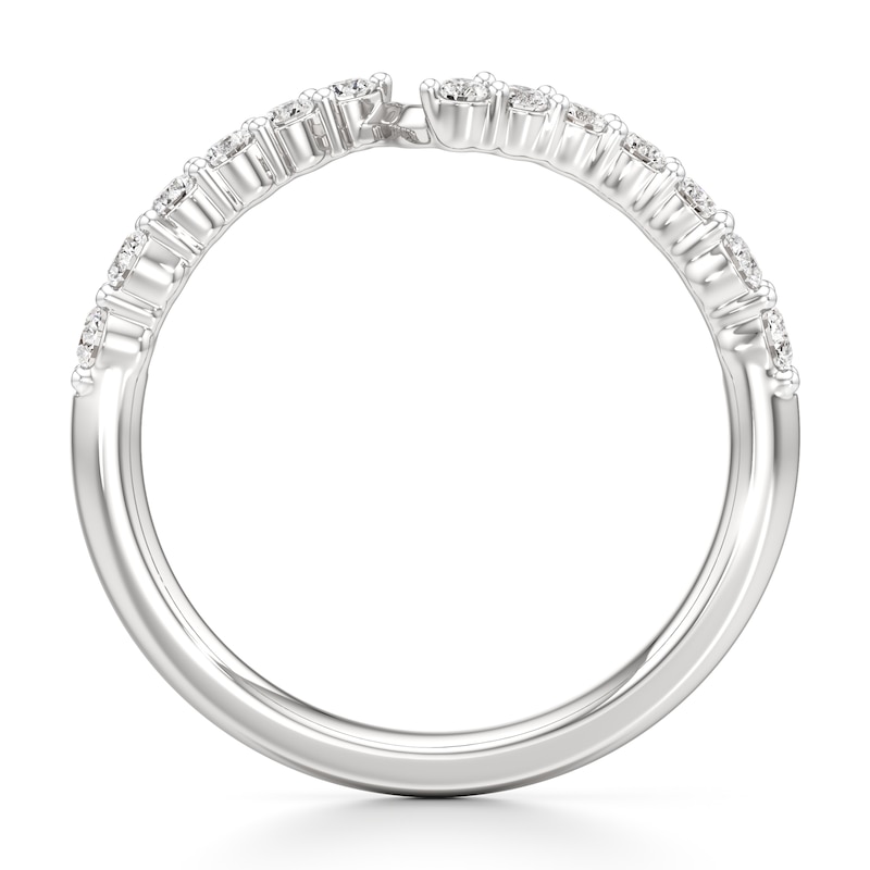 Main Image 2 of J'Lure Lab-Grown Diamond Contour Wedding Band 3/8 ct tw 18K White Gold