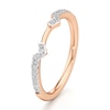 Thumbnail Image 4 of J'Lure Lab-Grown Diamond Angled Contour Wedding Band 1/6 ct tw 18K Rose Gold
