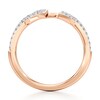 Thumbnail Image 2 of J'Lure Lab-Created Diamond Angled Contour Wedding Band 1/6 ct tw 18K Rose Gold
