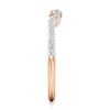 Thumbnail Image 3 of J'Lure Lab-Created Diamond Angled Contour Wedding Band 1/6 ct tw 18K Rose Gold