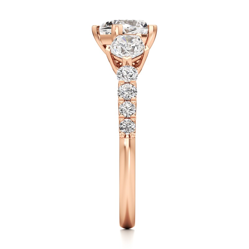 Main Image 3 of J'Lure Pentagon Brilliant-Cut Lab-Grown Diamond Engagement Ring 1-7/8 ct tw 18K Rose Gold