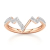 Thumbnail Image 1 of J'Lure Lab-Grown Diamond Angled Contour Wedding Band 1/4 ct tw 18K Rose Gold