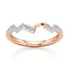 Thumbnail Image 1 of J'Lure Lab-Grown Diamond Angled Contour Wedding Band 1/4 ct tw 18K Rose Gold