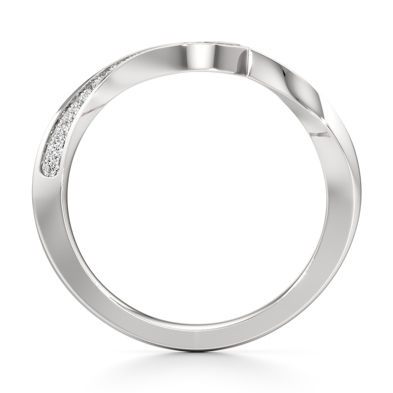 Main Image 2 of J'Lure Lab-Grown Diamond Contour Wedding Band 1/6 ct tw 18K White Gold