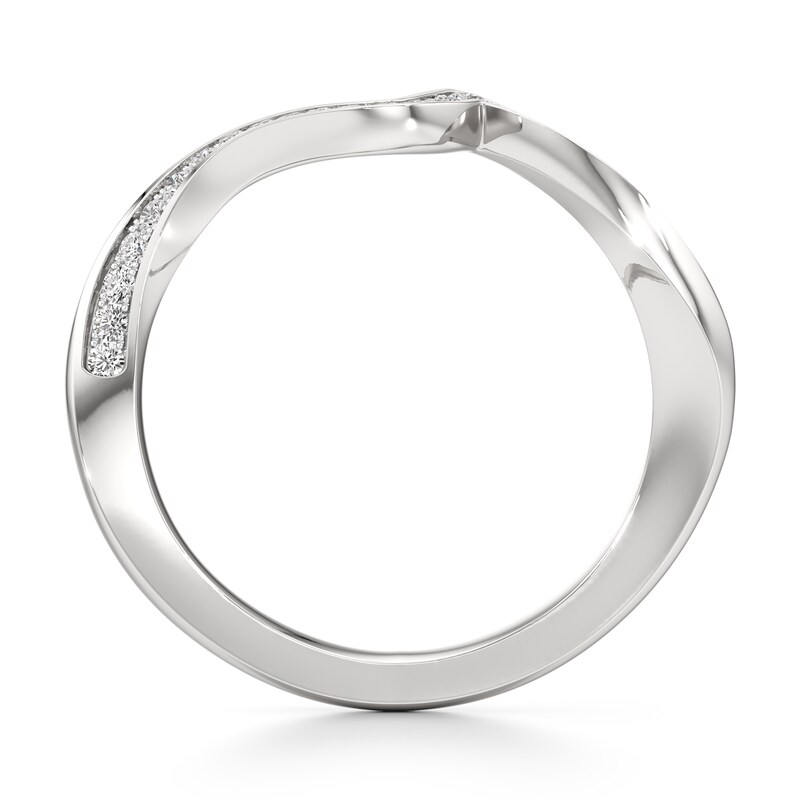 Main Image 2 of J'Lure Lab-Grown Diamond Contour Wedding Band 1/5 ct tw 18K White Gold