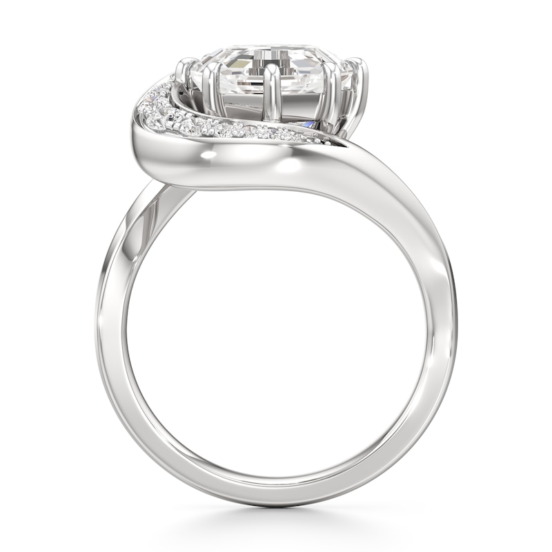 Main Image 2 of J'Lure Octagon Step-Cut Lab-Grown Diamond Engagement Ring 3 ct tw 18K White Gold