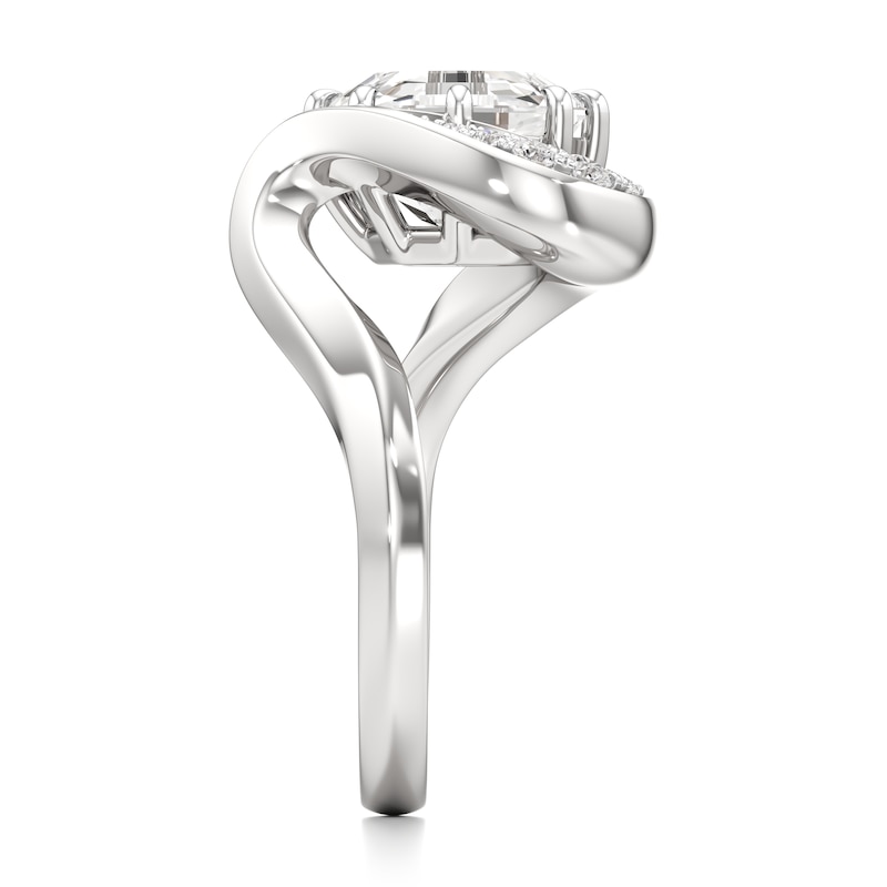 Main Image 3 of J'Lure Octagon Step-Cut Lab-Grown Diamond Engagement Ring 3 ct tw 18K White Gold