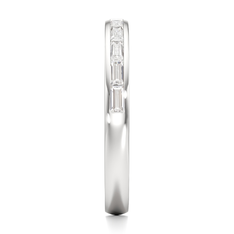 Main Image 3 of J'Lure Baguette-Cut Lab-Grown Diamond Contour Wedding Band 1/3 ct tw 18K White Gold