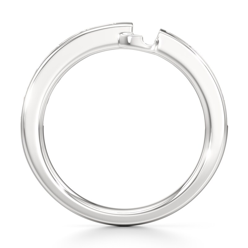 Main Image 2 of J'Lure Baguette-Cut Lab-Created Diamond Contour Wedding Band 3/8 ct tw 18K White Gold