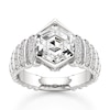Thumbnail Image 1 of J'Lure Hexagon Step-Cut Lab-Grown Diamond Engagement Ring 3-1/2 ct tw 18K White Gold