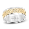 Thumbnail Image 1 of ArtCarved Men's Engraved Wedding Band 14K Two-Tone Gold 8mm