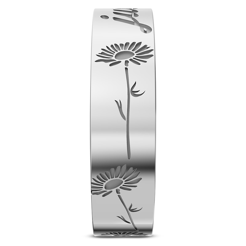 Main Image 2 of Birth Flower & Name Ring 14K White Gold