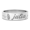 Thumbnail Image 3 of Birth Flower & Name Ring 14K White Gold