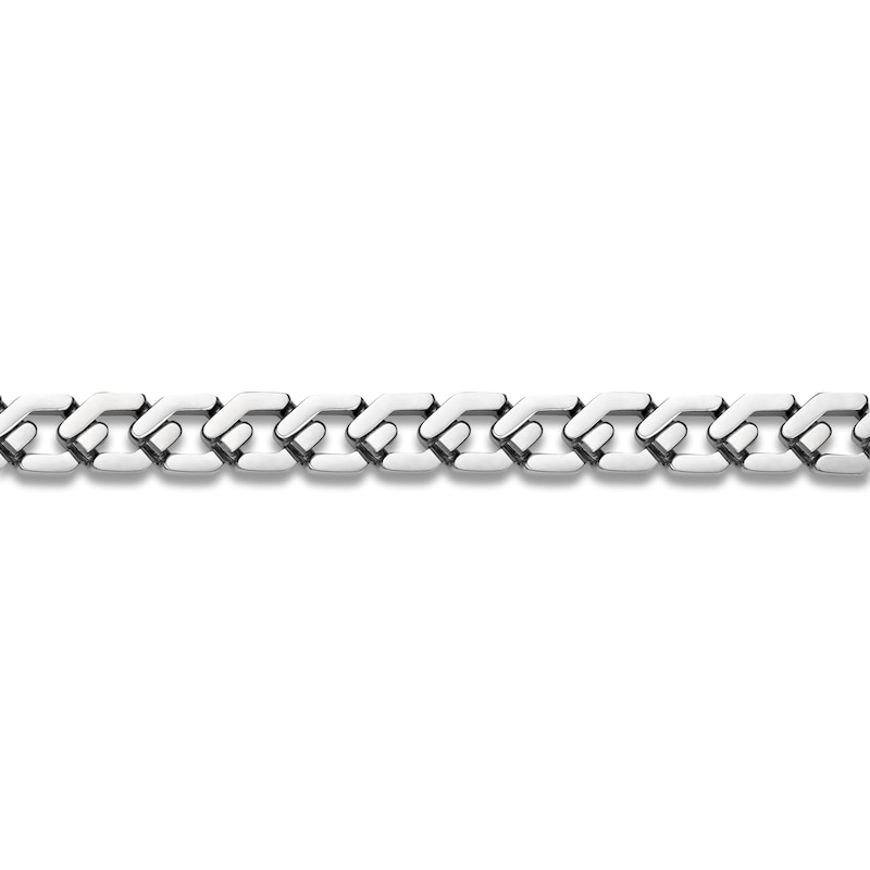 Main Image 2 of Men's Hexagon Link Chain Bracelet 10mm Stainless Steel 8.5"