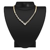 Thumbnail Image 3 of J'Lure Square Emerald Step-Cut, Half Moon Brilliant-Cut & Baguette-Cut Lab-Grown Diamond Necklace 8-3/8 ct tw 14K Yellow Gold 19"