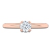 Thumbnail Image 3 of Certified Round-Cut Diamond Solitaire Engagement Ring 1/2 ct tw 18K Rose Gold (SI2/G)