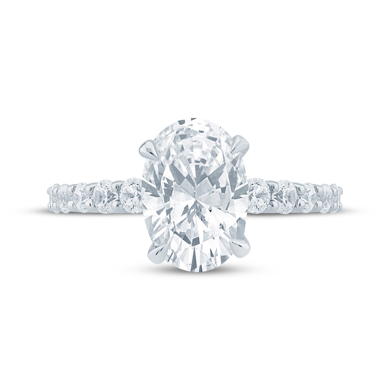 Main Image 4 of Pnina Tornai Oval-Cut Lab-Grown Diamond Engagement Ring 3-3/4 ct tw 14K White Gold
