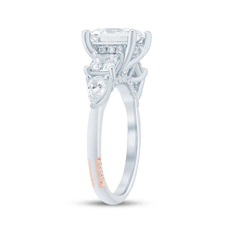 Main Image 2 of Pnina Tornai Princess-Cut & Pear-Shaped Lab-Grown Diamond Five-Stone Engagement Ring 3-7/8 ct tw 14K White Gold