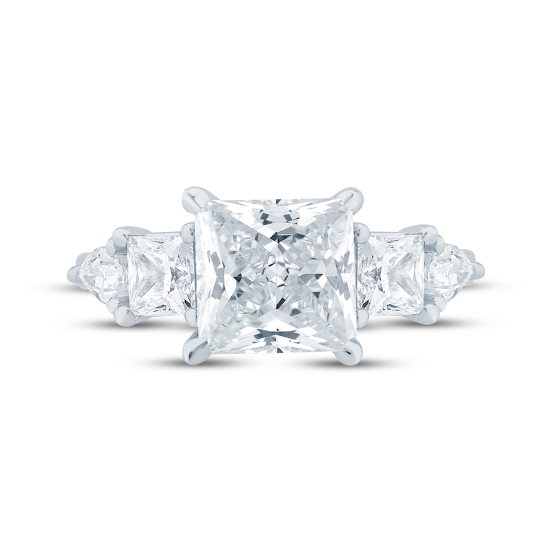 Main Image 4 of Pnina Tornai Princess-Cut & Pear-Shaped Lab-Grown Diamond Five-Stone Engagement Ring 3-7/8 ct tw 14K White Gold
