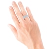Thumbnail Image 4 of Men's Lab-Grown Diamond Four-Row Wedding Band 2 ct tw 10K White Gold