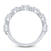 Thumbnail Image 2 of Oval-Cut Lab-Grown Diamond Halo Anniversary Ring 4-1/6 ct tw 14K White Gold
