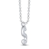 Thumbnail Image 2 of Shy Creation Diamond Letter S Pavé Necklace 1/15 ct tw 14K White Gold 18" SC55028331-S