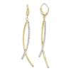 Thumbnail Image 1 of Italia D'Oro Diamond-Cut Drop Earrings 14K Two-Tone Gold