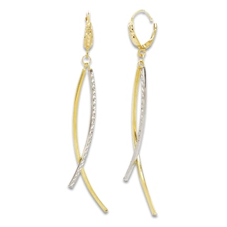 Italia D'Oro Diamond-Cut Drop Earrings 10K Yellow Gold